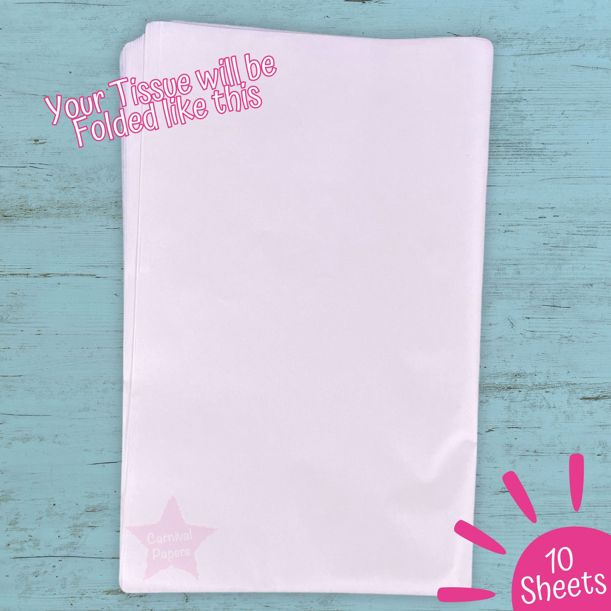 White Wet Strength Tissue Paper 10 Sheets