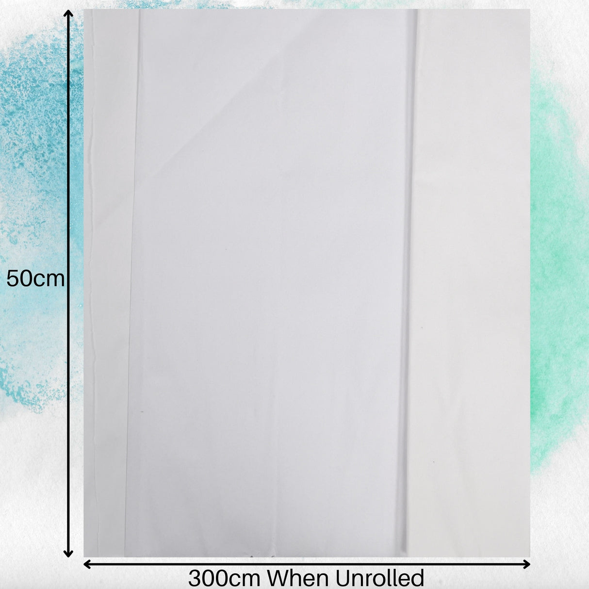 White Crepe Paper Sheets Large Fold 50cmx300cm