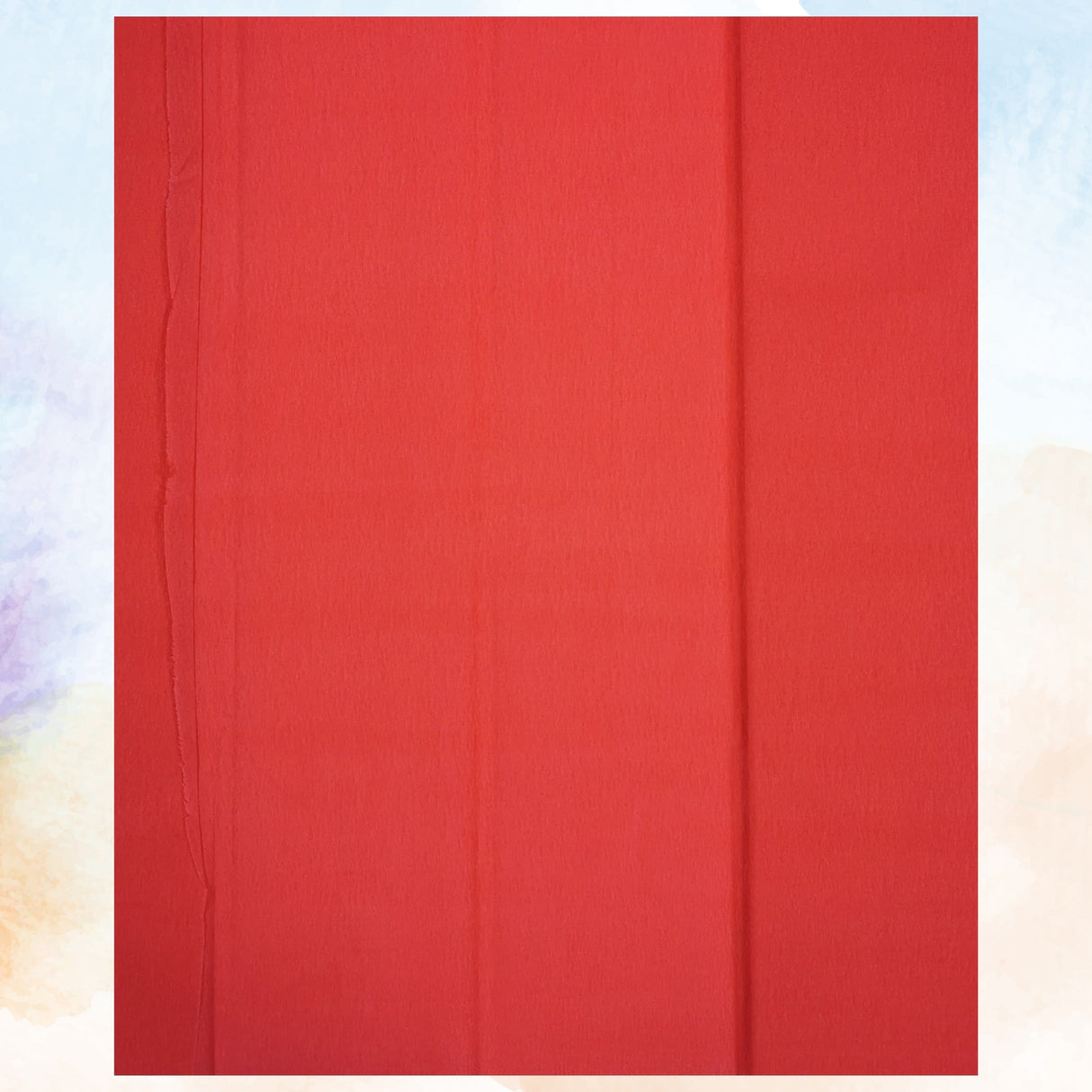 Red Crepe Paper Sheets Large Fold 50cm x 300cm