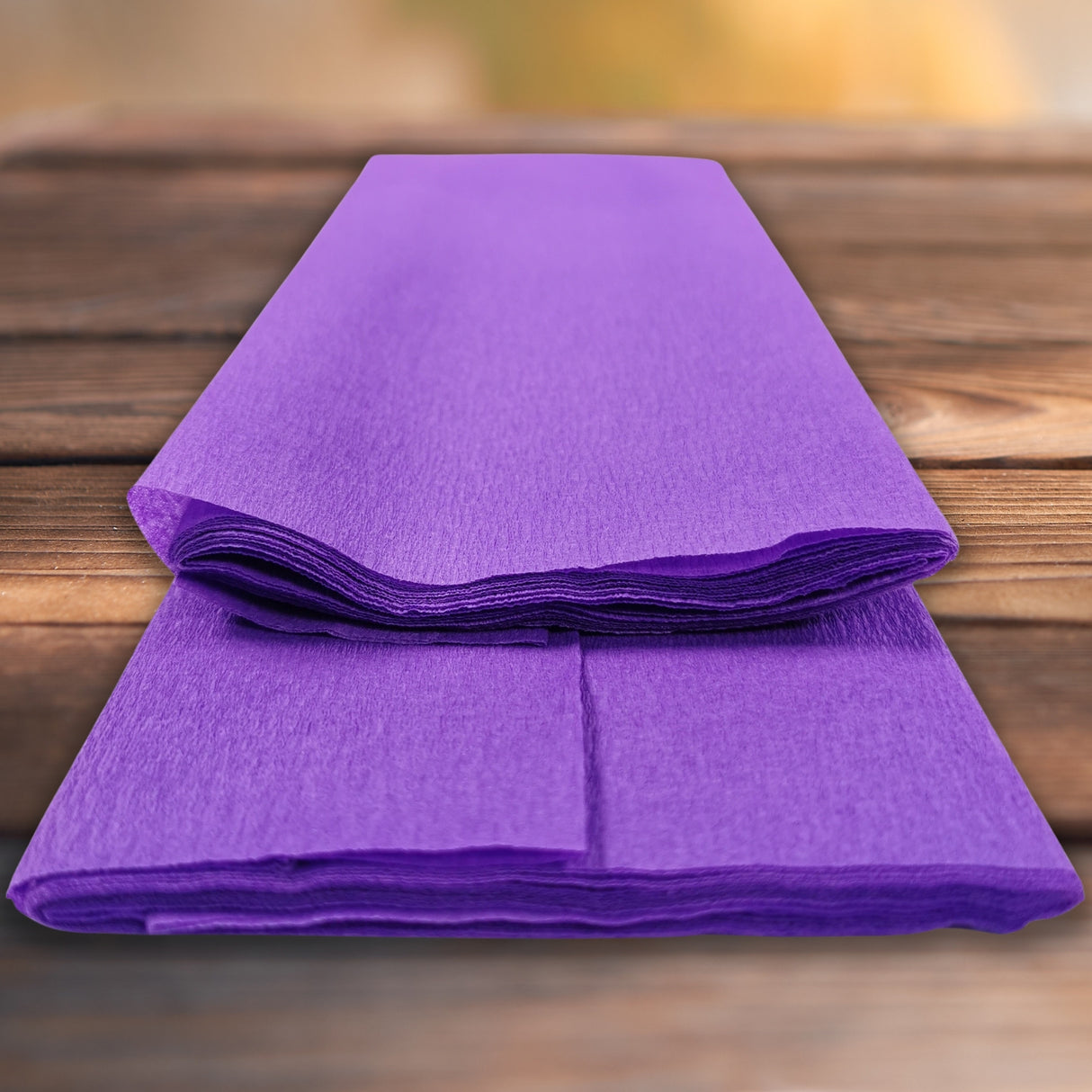 Purple Crepe Paper Sheets Large Fold 50cm x 300cm