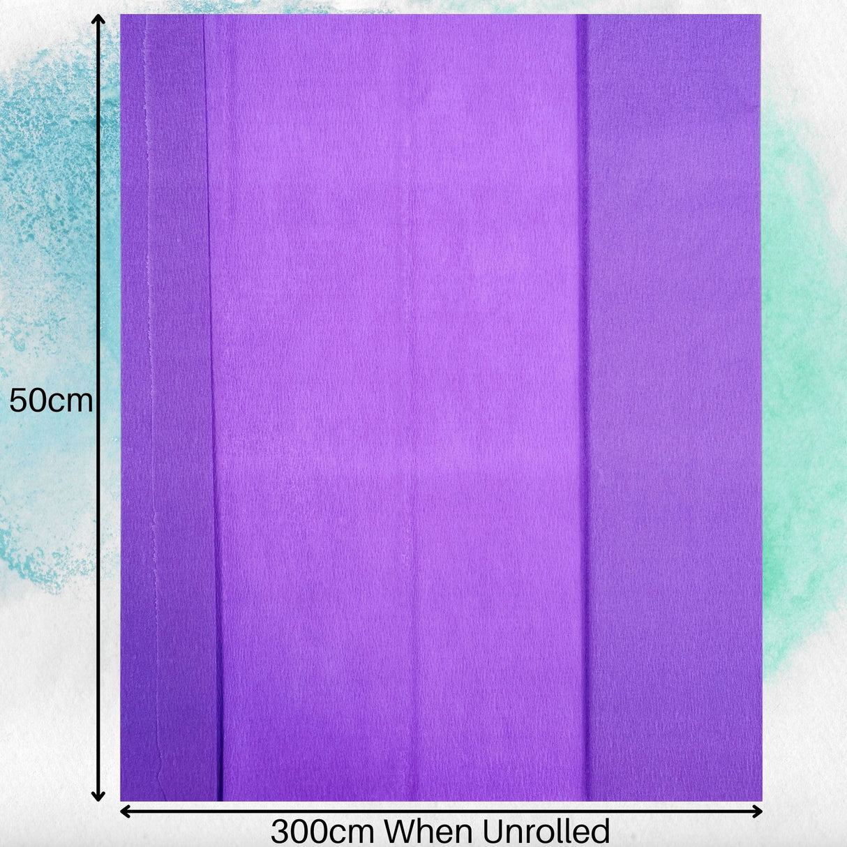 Purple Crepe Paper Sheets Large Fold 50cm x 300cm