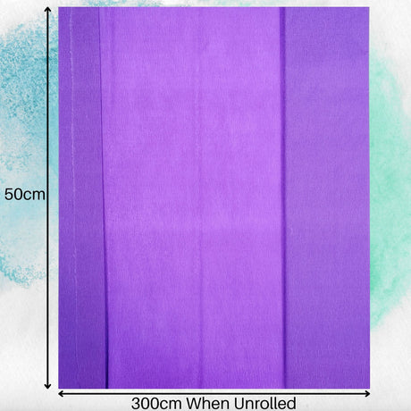 Bulk Assorted Colour Crepe Paper Sheets Large Fold 50cm x 300cm 12 Colours 48 Folds