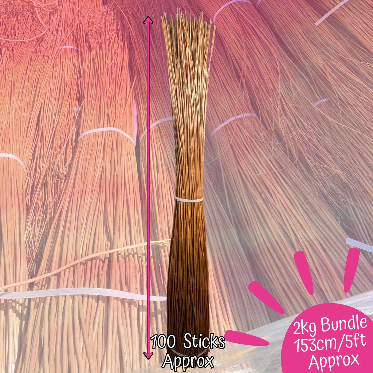 2kg Buff Willow Sticks (Withies)
