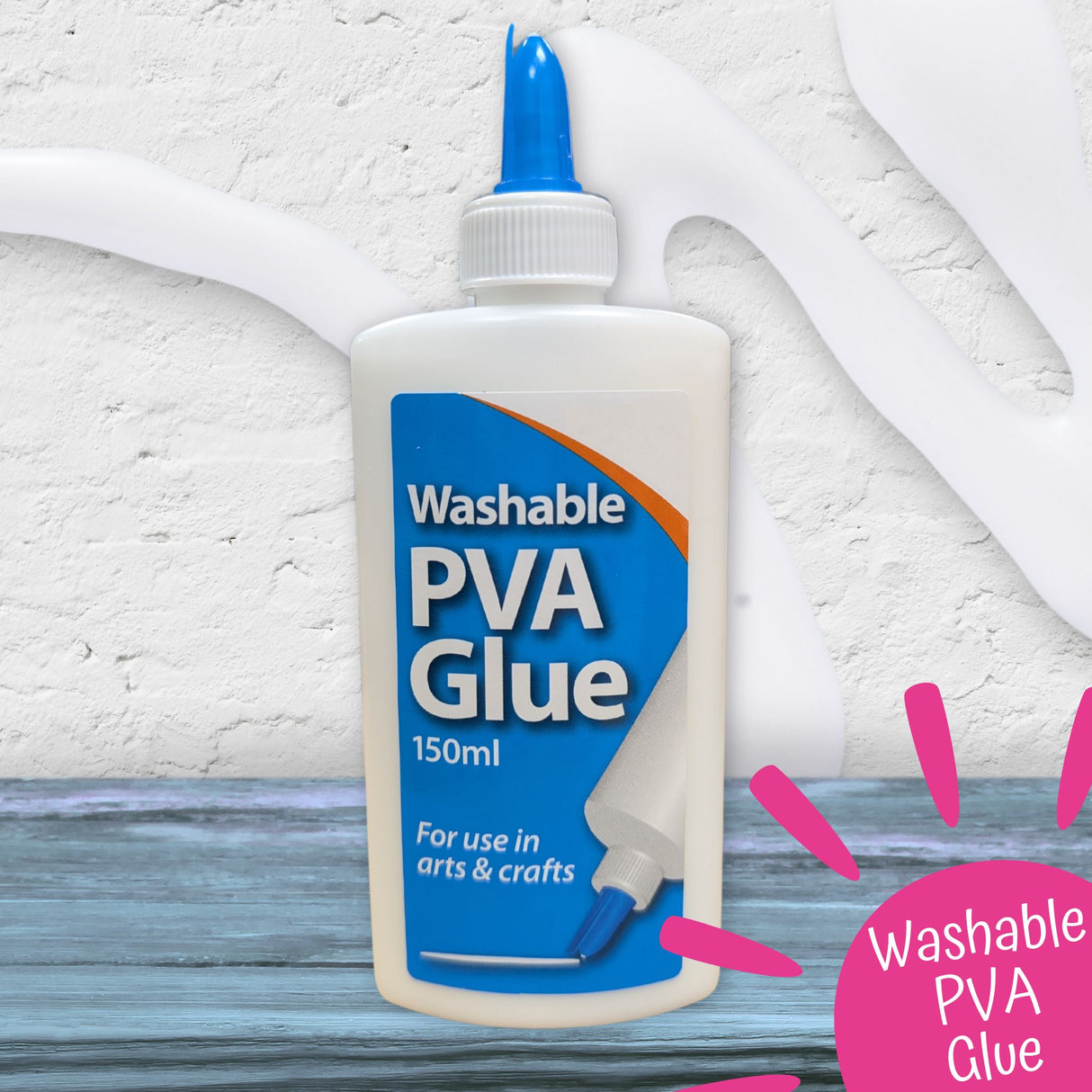Washable PVA Glue 150ml Non-Toxic Craft Adhesive for Arts, Crafts & School Use