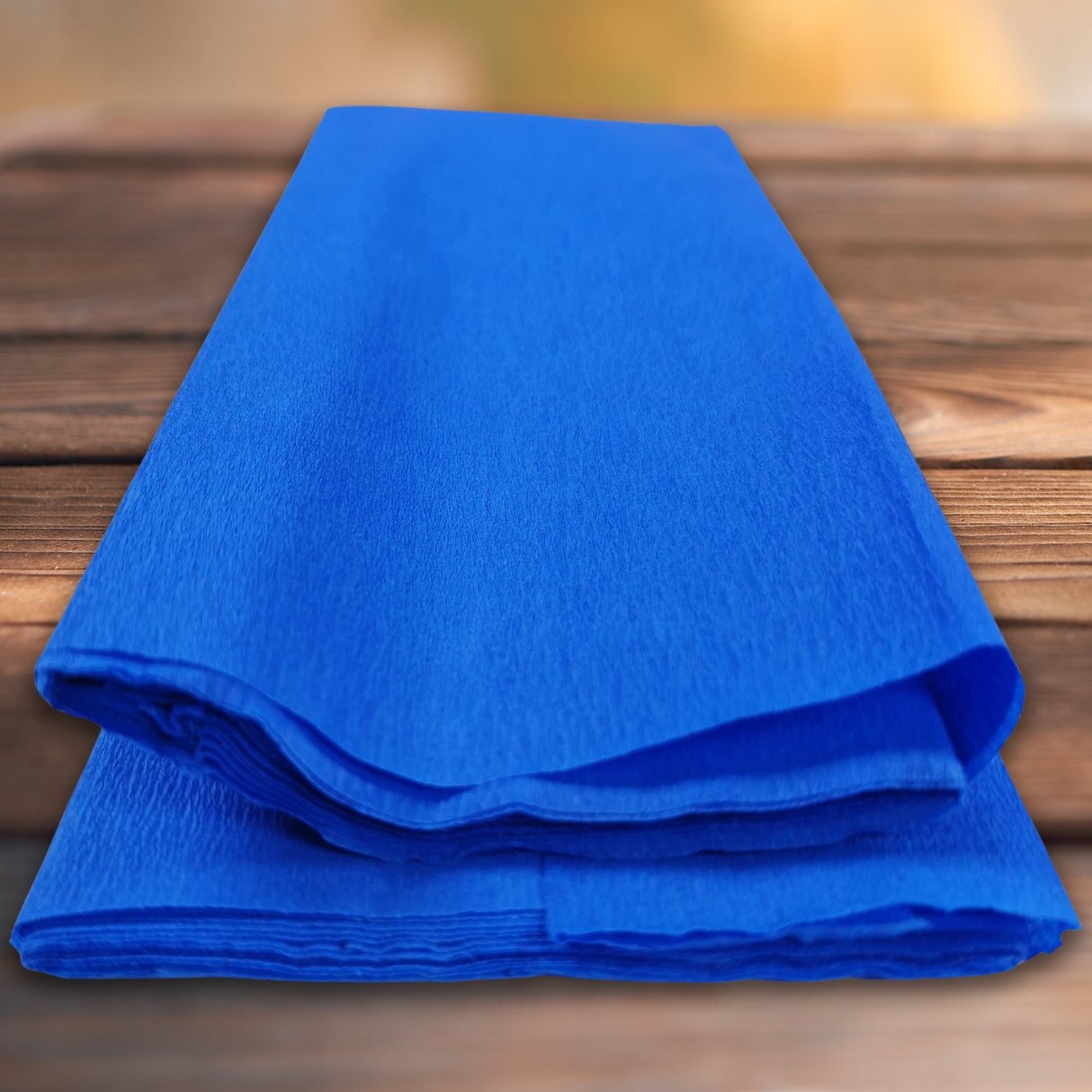 Blue Bright Crepe Paper Sheets Large Fold 50cm x 300cm