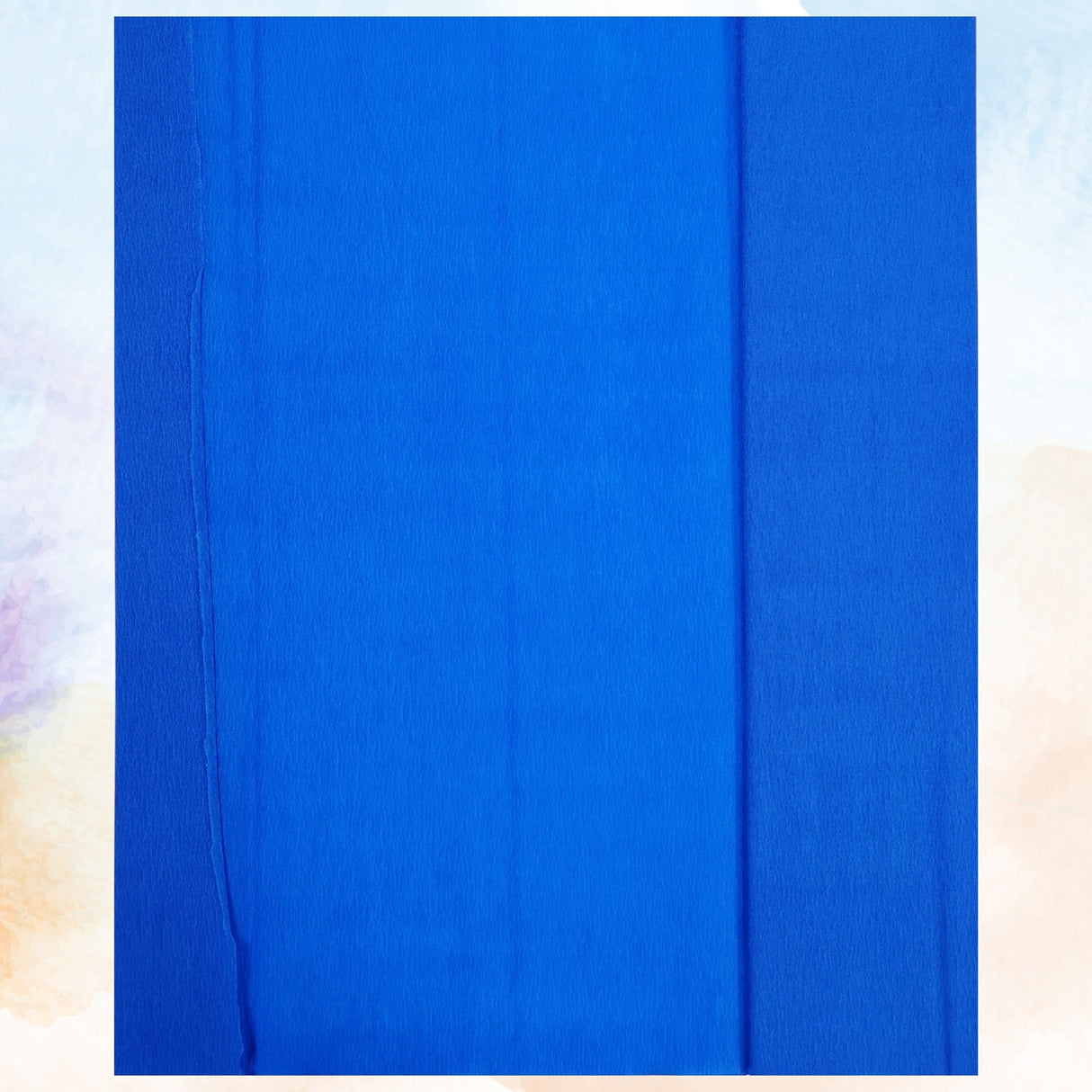 Blue Bright Crepe Paper Sheets Large Fold 50cm x 300cm