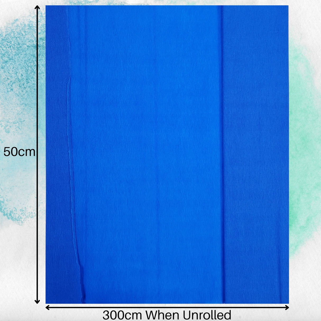 Blue Bright Crepe Paper Sheets Large Fold 50cm x 300cm