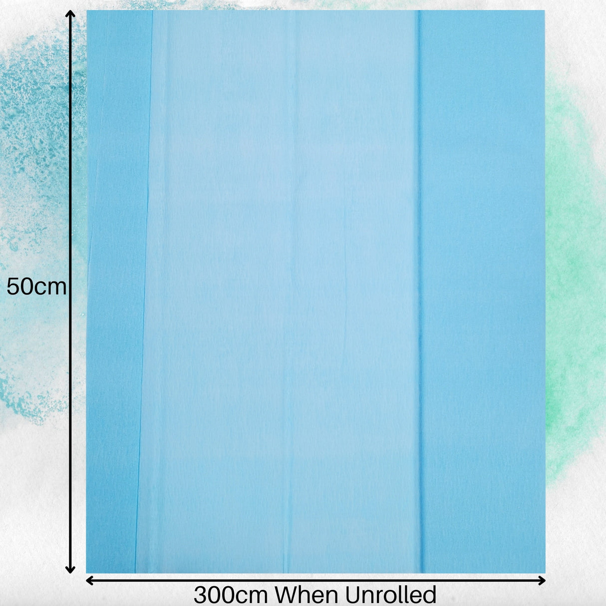 Extra Large Light Blue Crepe Paper Sheets For Flower Crafting & Gift Wrapping 50cmx300cm