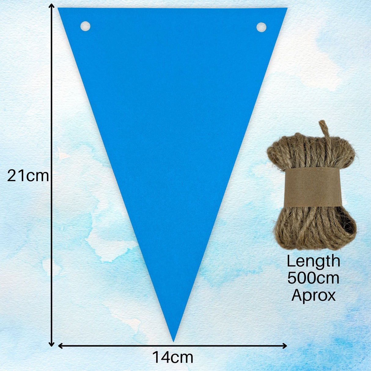 Rainbow Card Bunting – 28 Flags with 5m Jute String