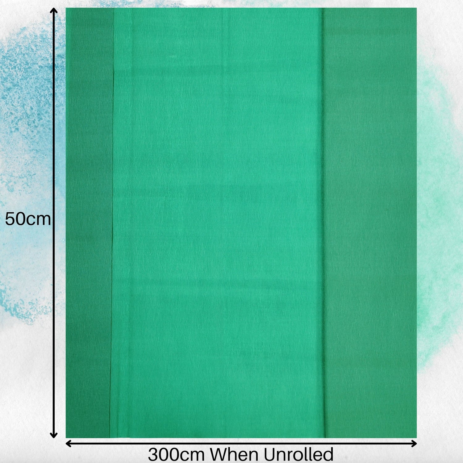 Dark Green Crepe Paper Sheets Large Fold 50cm x 300cm