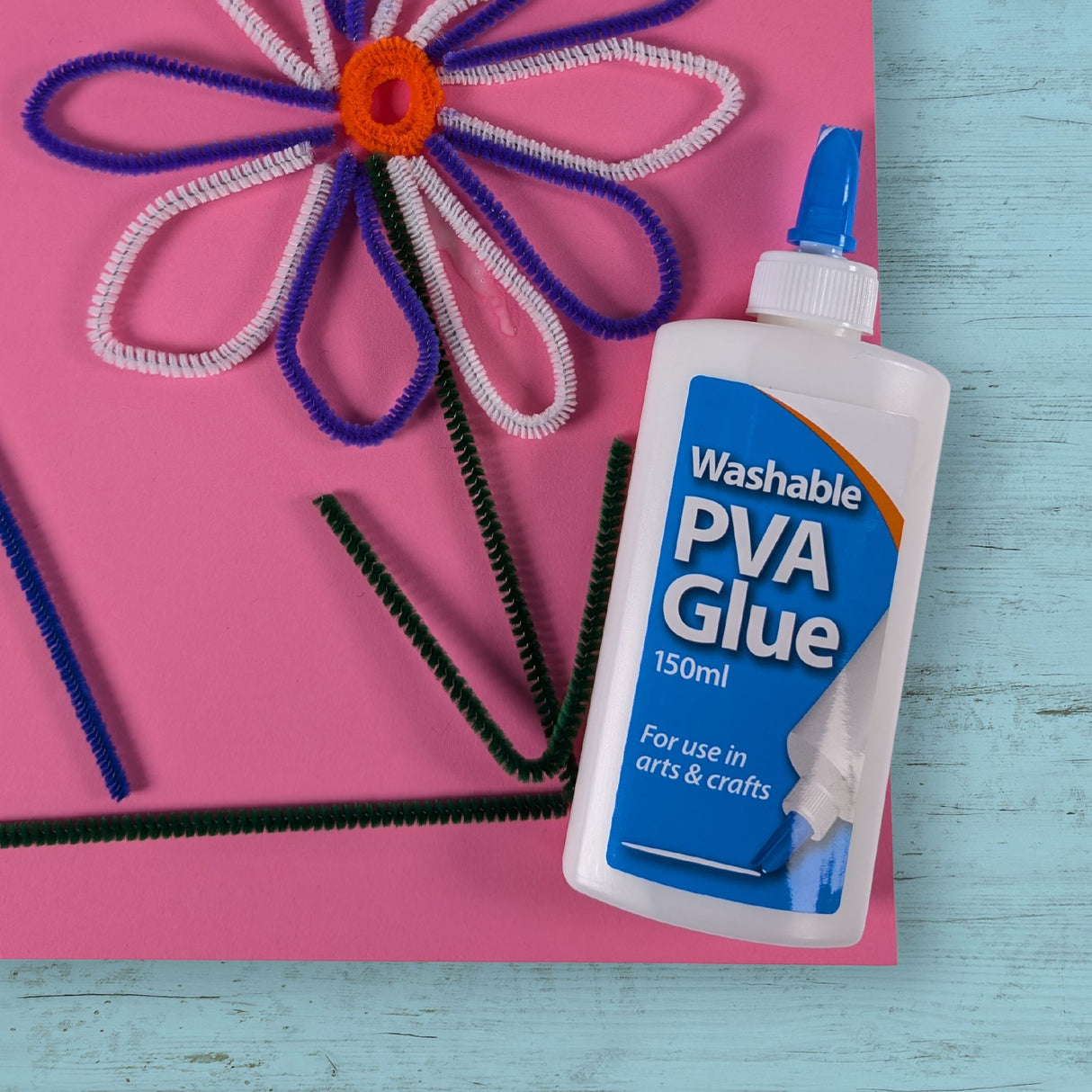Washable PVA Glue 150ml Non-Toxic Craft Adhesive for Arts, Crafts & School Use