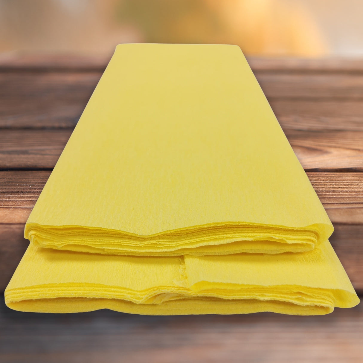 Yellow Crepe Paper Sheets Large Fold 50cm x 300cm