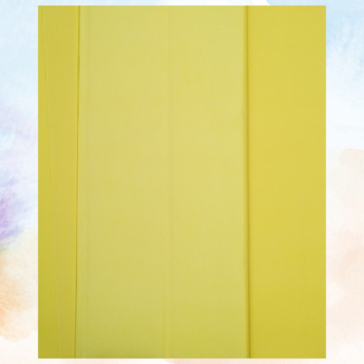Yellow Crepe Paper Sheets Large Fold 50cm x 300cm