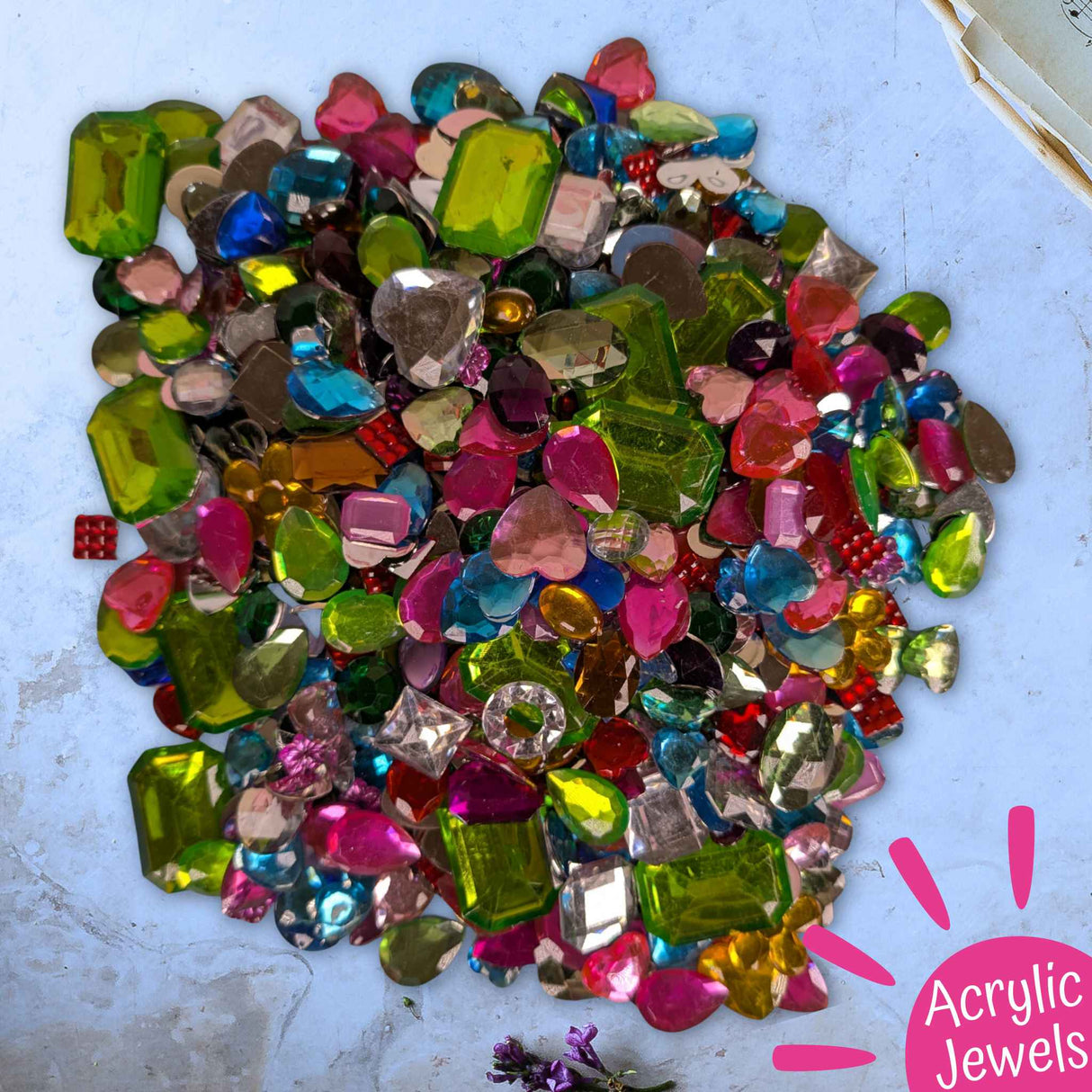 Acrylic Jewels & Gemstones – 454g Mixed Pack