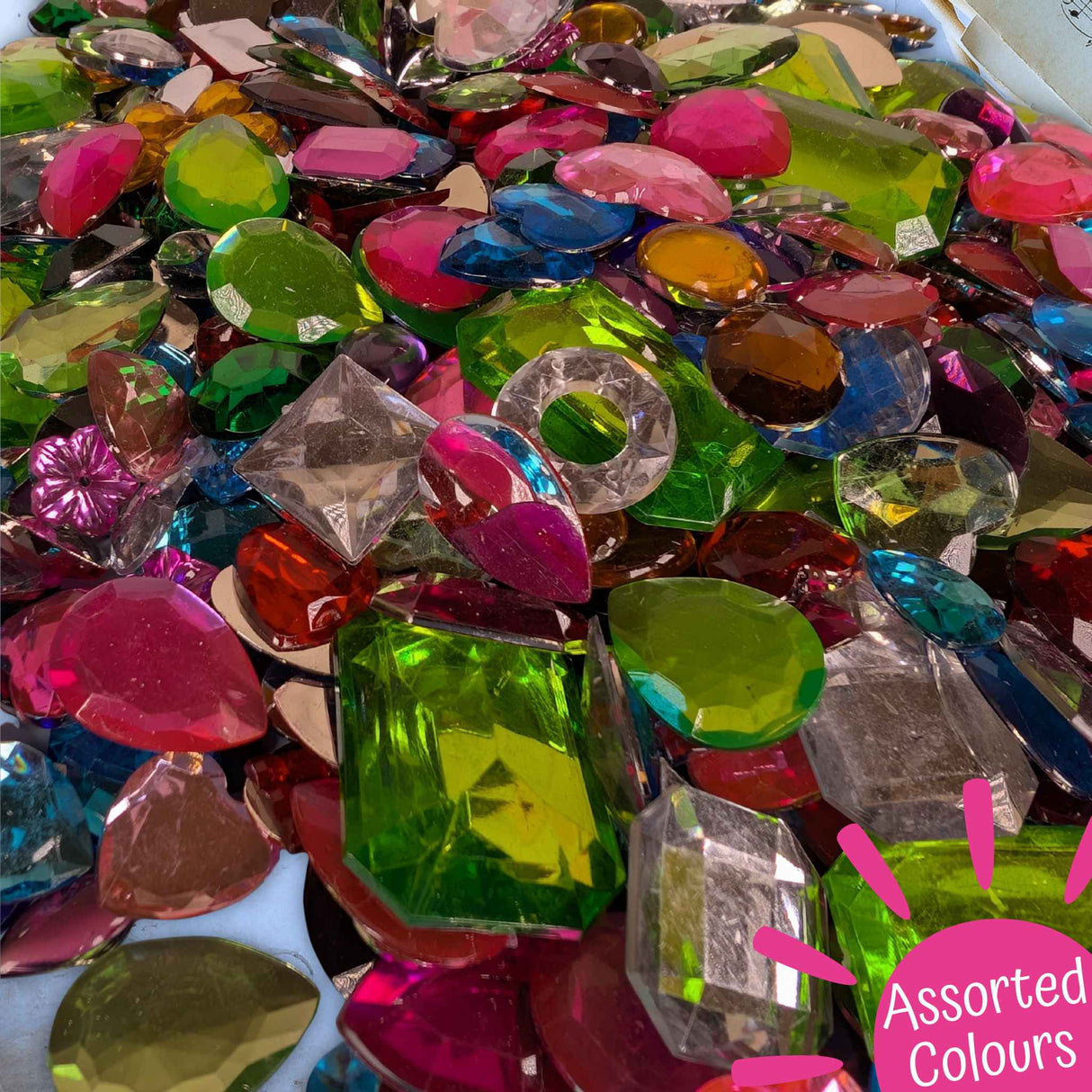 Acrylic Jewels & Gemstones – 454g Mixed Pack