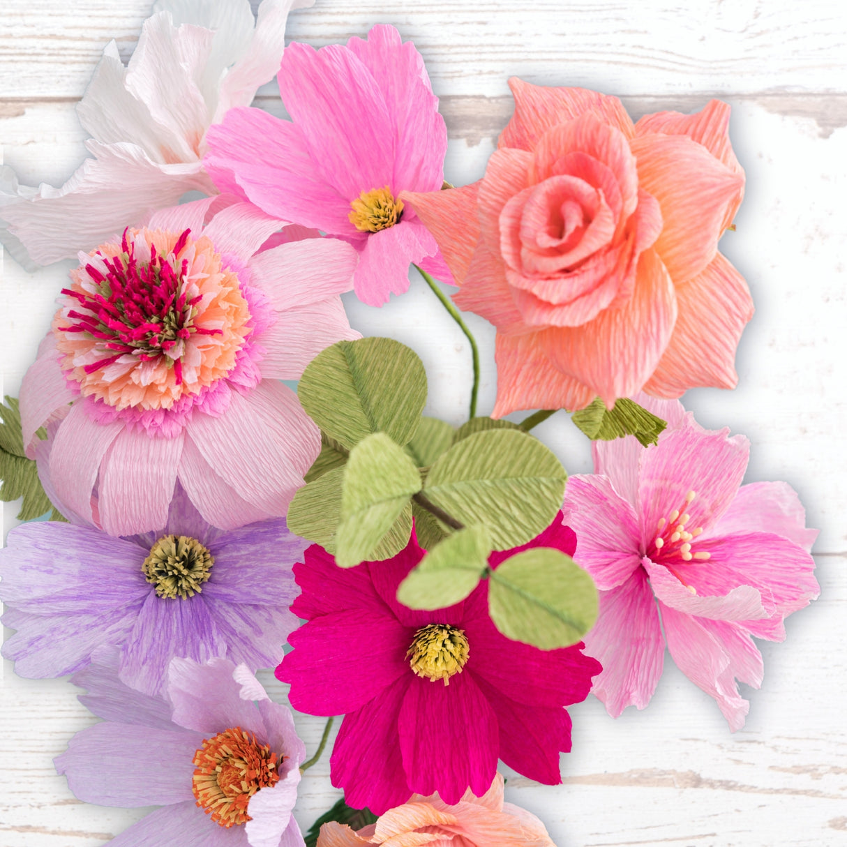 Assorted Colour Pack of Crepe Paper Sheets Large Fold 50cm x 300cm 12 Folds