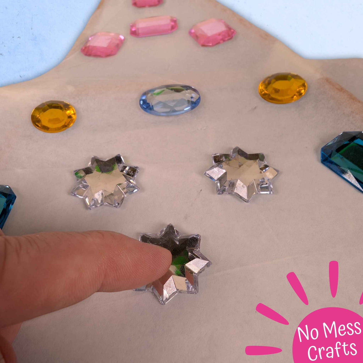 Peel & Stick Acrylic Jewels & Gemstones – Mixed Pack