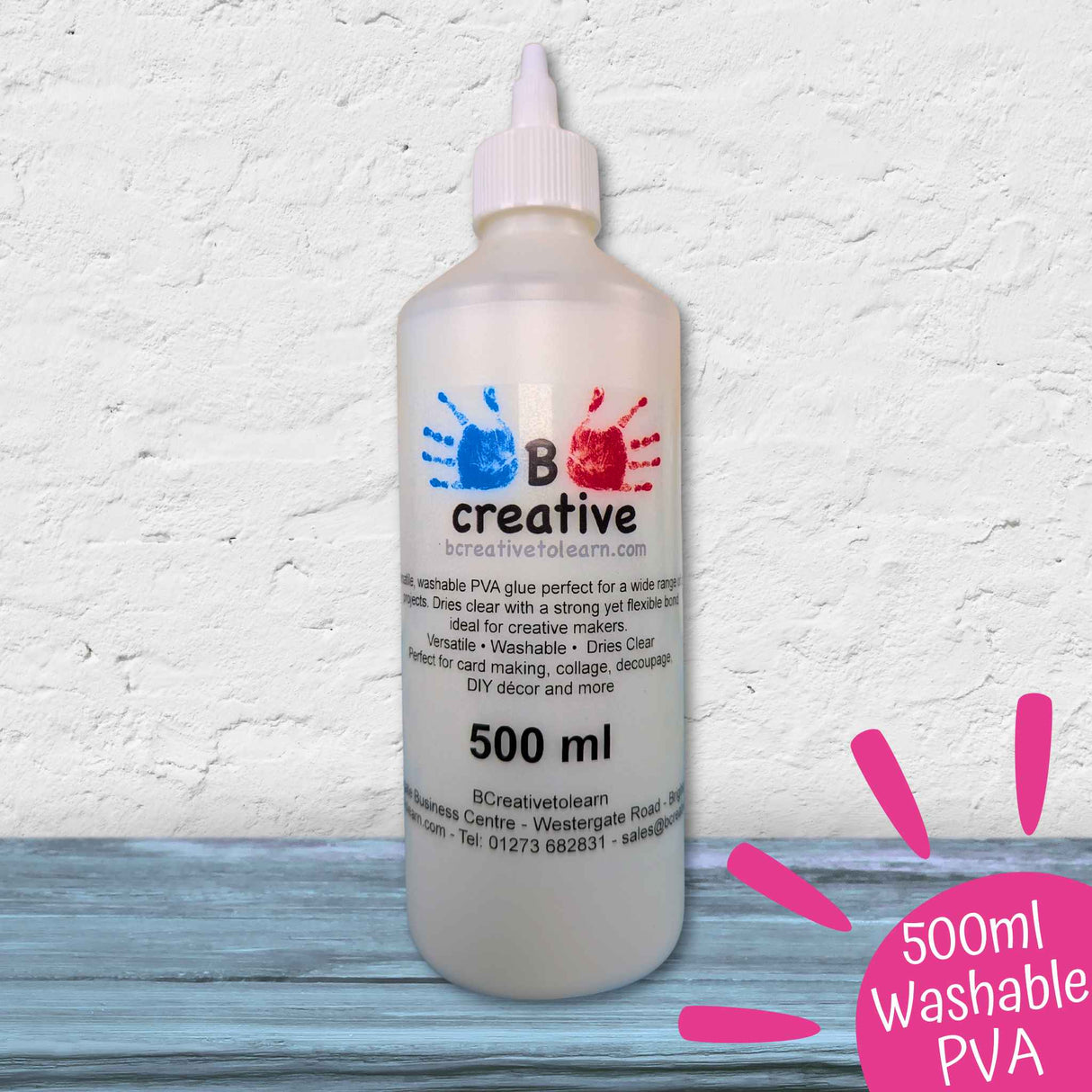 Washable PVA Glue – Strong Craft Glue 150ml, 500ml, 1 Litre & 5 Litre Eco Pouch