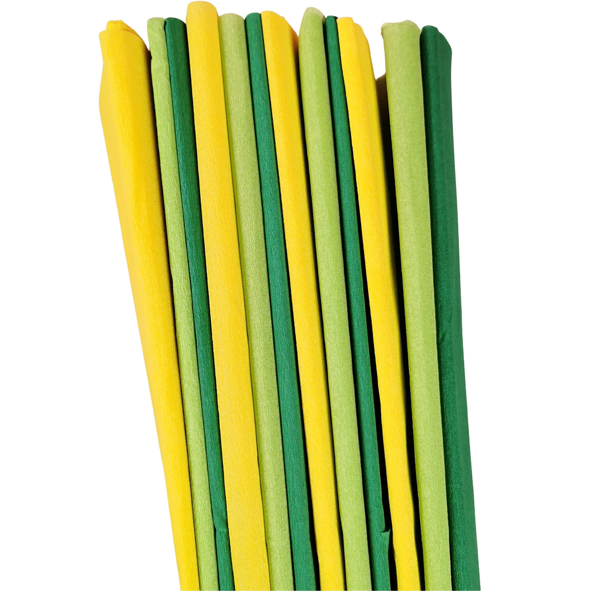 12 Easter Crepe Paper 3m Sheets Dark Green Yellow Light Green
