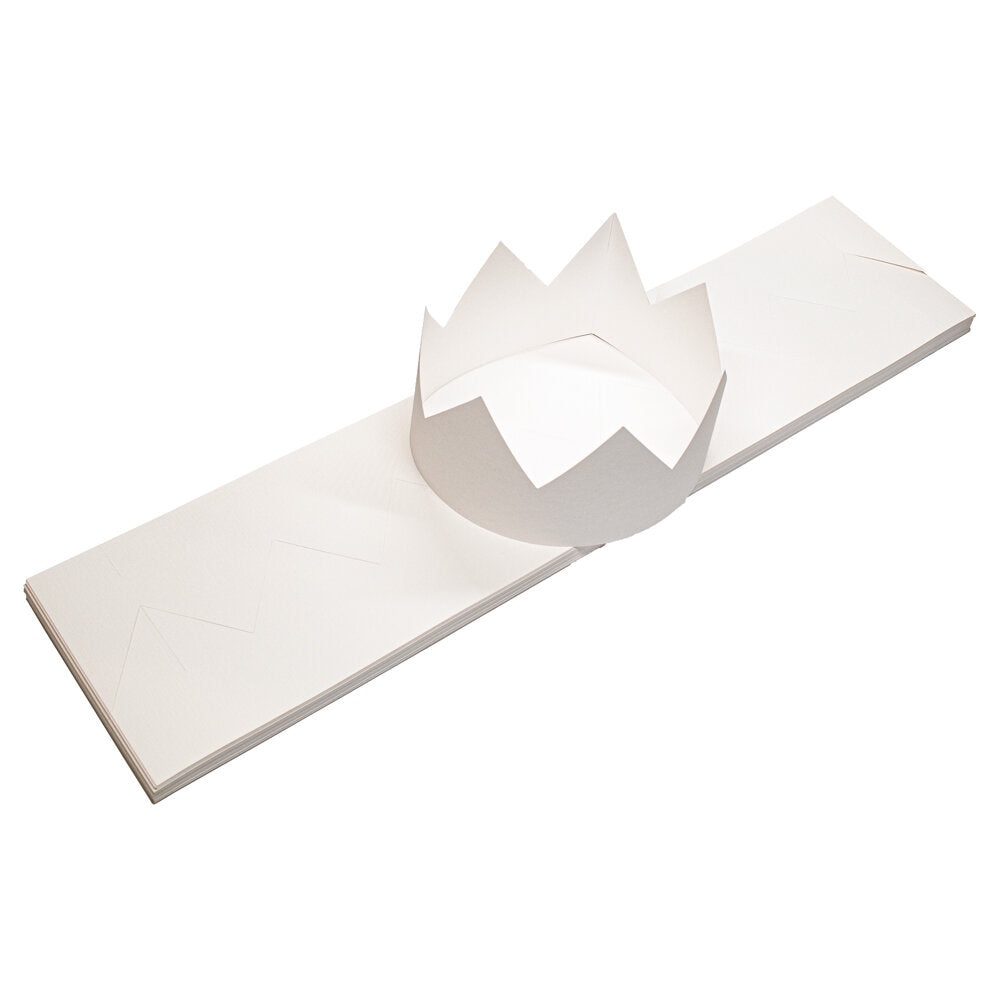 12 Create Your Own White Crown Party Hats
