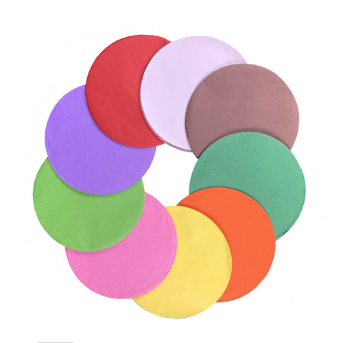15cm coloured tissue circles bright colours