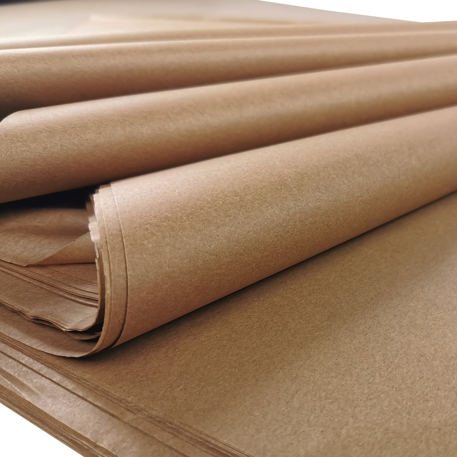 Rolled Sheets of Brown Tissue Paper