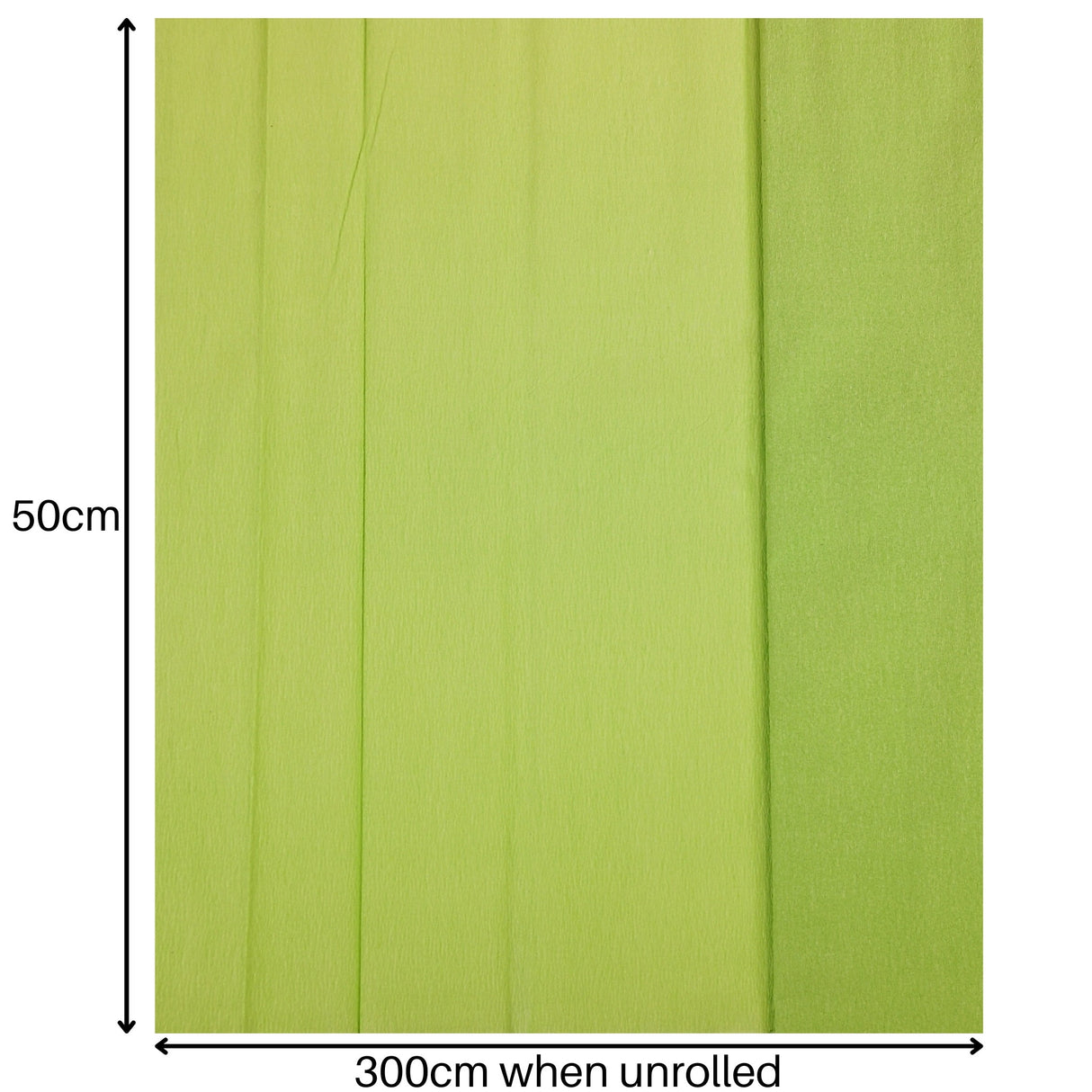 12 Easter Crepe Paper 3m Sheets Dark Green Yellow Light Green