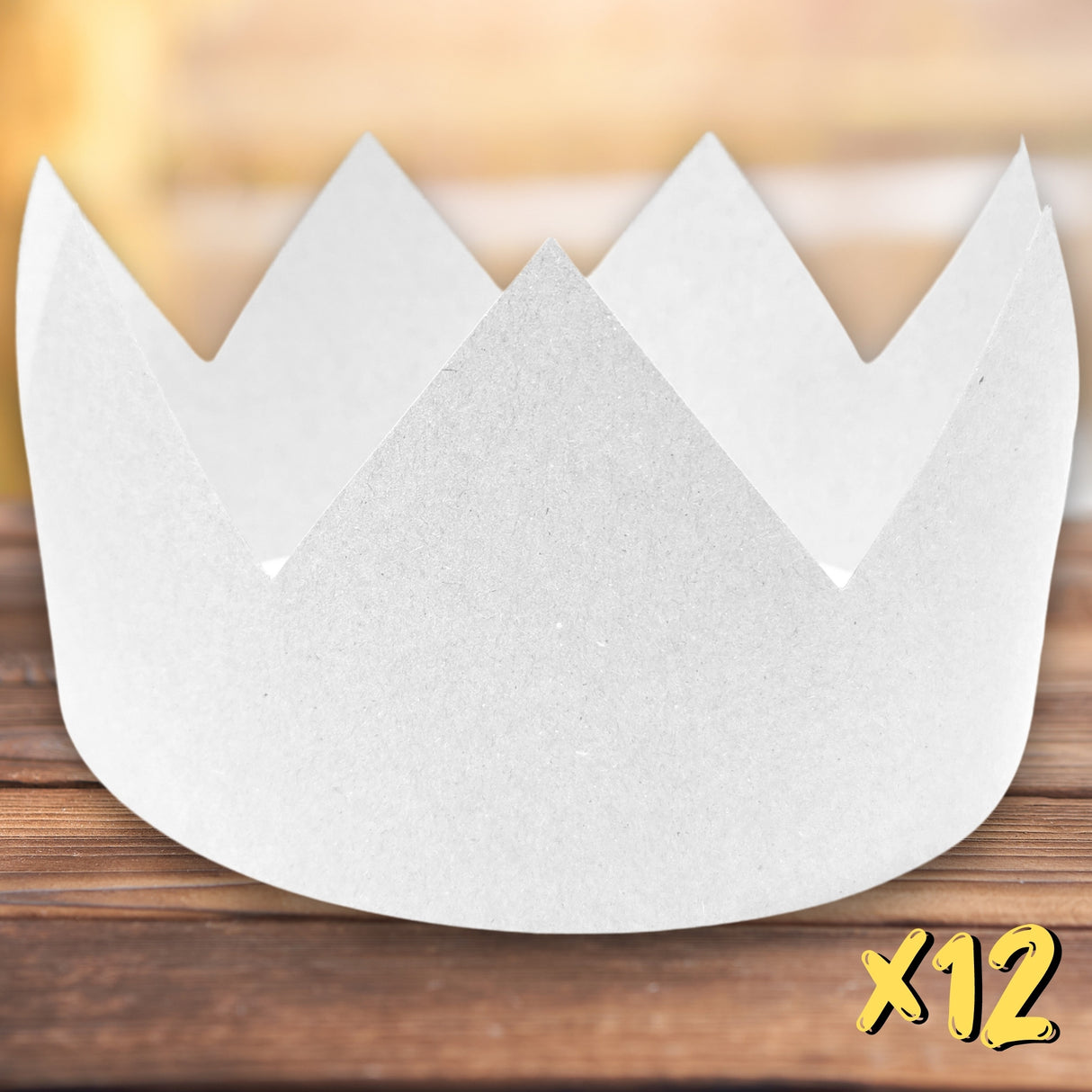 12 Create Your Own White Crown Party Hats