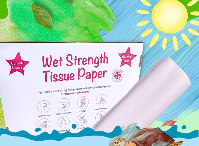 Image of Wet Strength Tissue Paper explaining why it's eco-friendly and acid-free