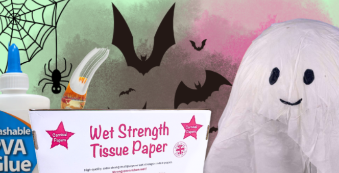 How to Make Giant Tissue Paper Ghosts