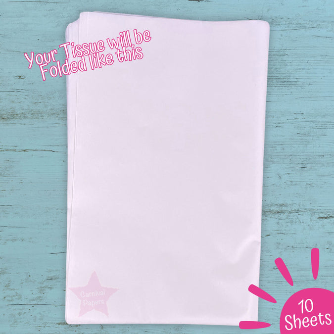 White Wet Strength Tissue Paper 10 Sheets CarnivalPapers