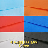 48 Extra Large Assorted Colour Crepe Paper Sheets For Flower Crafting & Gift Wrapping 50cm x 300cm