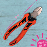 18cm Side Cutters Chrome Vanadium Steel with Soft Grip Handles