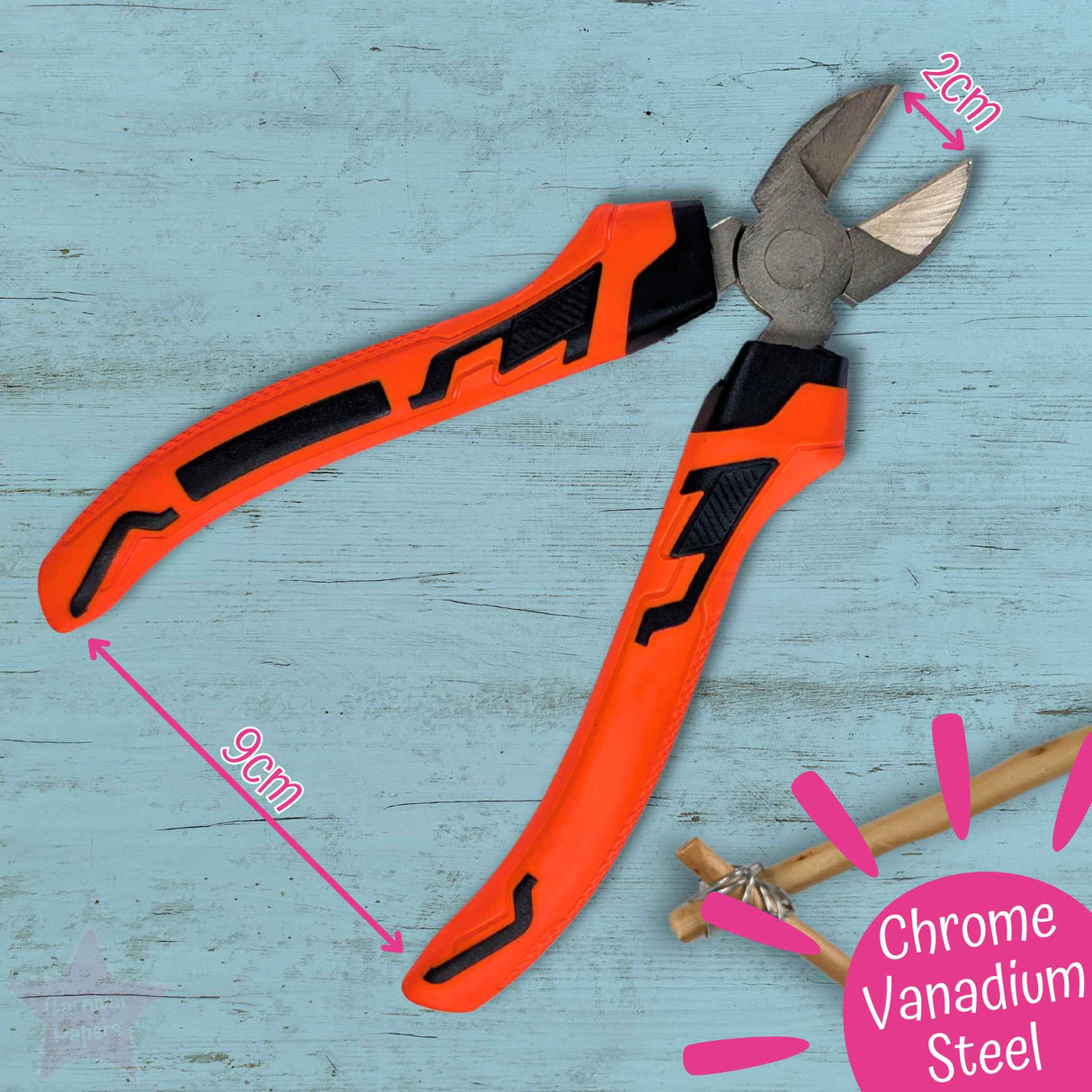 18cm Side Cutters Chrome Vanadium Steel with Soft Grip Handles