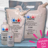 Washable PVA Glue – Strong Craft Glue 150ml, 500ml, 1 Litre & 5 Litre Eco Pouch