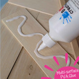 multi-surface PVA glue being applied to wooden boards