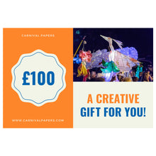 Load image into Gallery viewer, carnival tokens gift card £100
