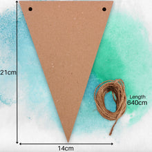 Load image into Gallery viewer, Create Your Own Bunting 25 Recycled Kraft Card Bunting Flags With Jute String
