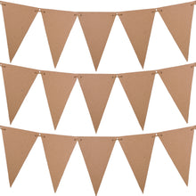 Load image into Gallery viewer, Create Your Own Bunting 25 Recycled Kraft Card Bunting Flags With Jute String
