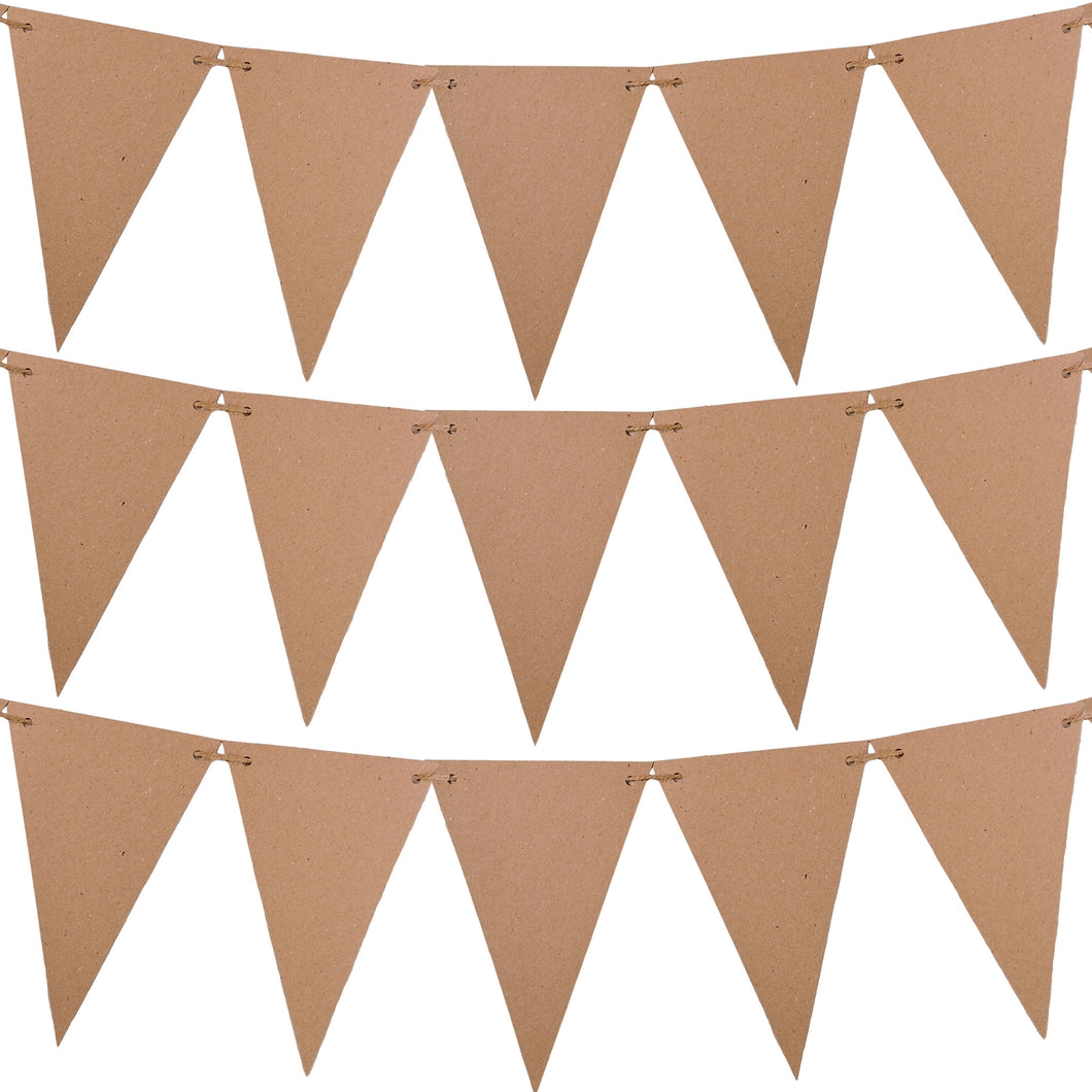 Create Your Own Bunting 25 Recycled Kraft Card Bunting Flags With Jute String
