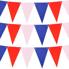 Load image into Gallery viewer, Jubilee Bunting Red, White &amp; Blue Flags With String
