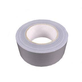 A roll of silver cloth gaffer tape.
