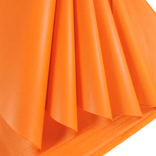Orange Tissue Paper Folds 3