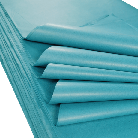 Turquoise Tissue Paper Folds 4