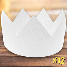 Load image into Gallery viewer, 12 Create Your Own White Crown Party Hats
