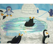 Load image into Gallery viewer, penguins swimming in iridescent film]
